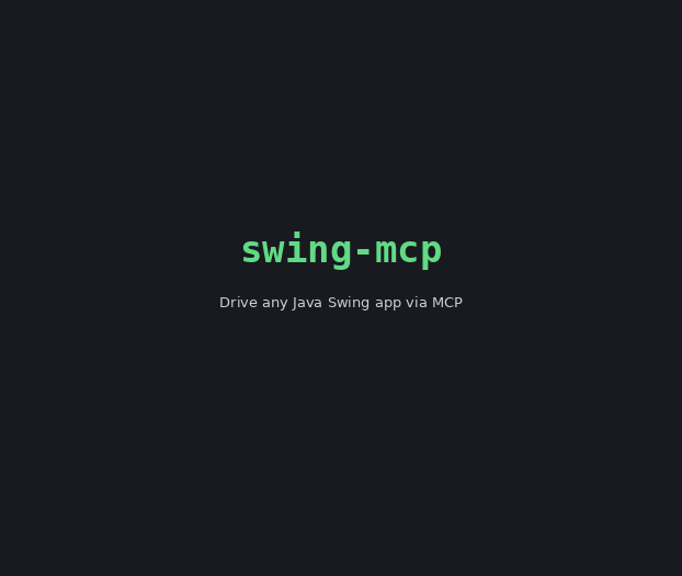 Swing MCP driving the demo application: snapshots, clicks, form filling, tables, trees, menus and dialogs